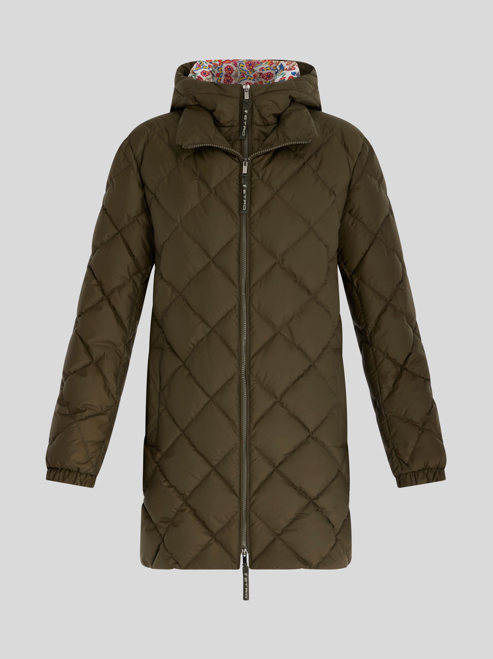 QUILTED DOWN JACKET WITH BELT - 1