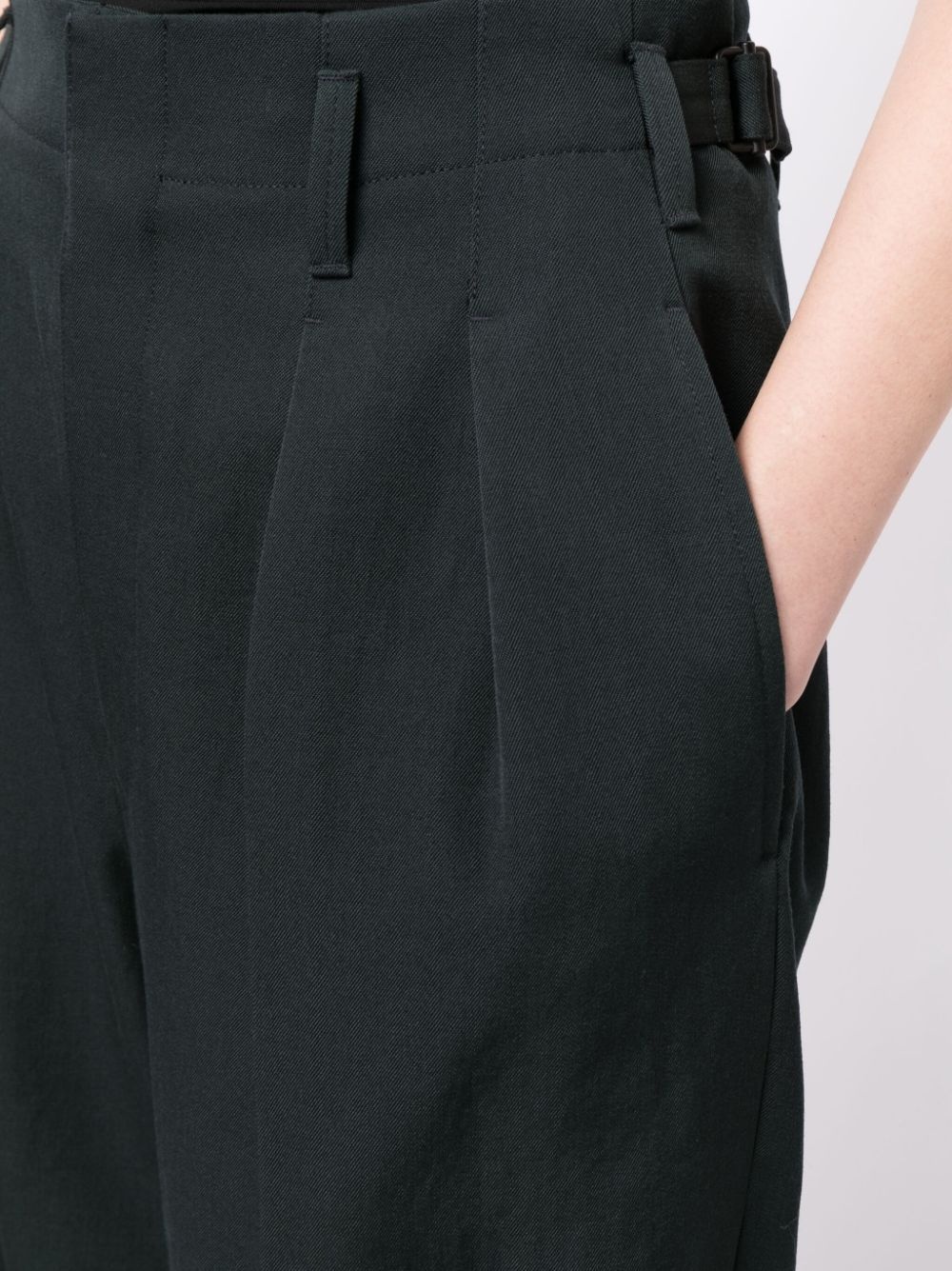 pleated-waist virgin-wool trousers - 5