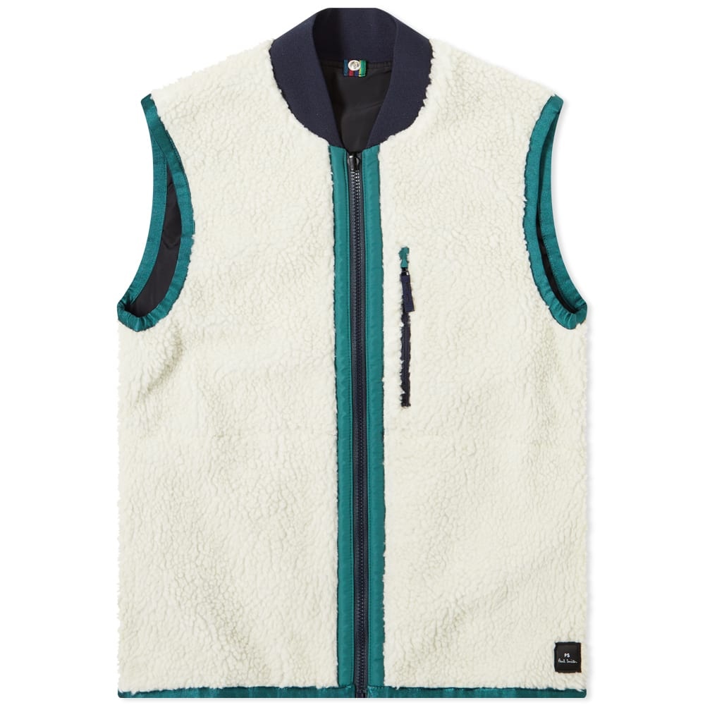 Paul Smith Reversible Sherpa And Nylon Fleece Gilet - 1