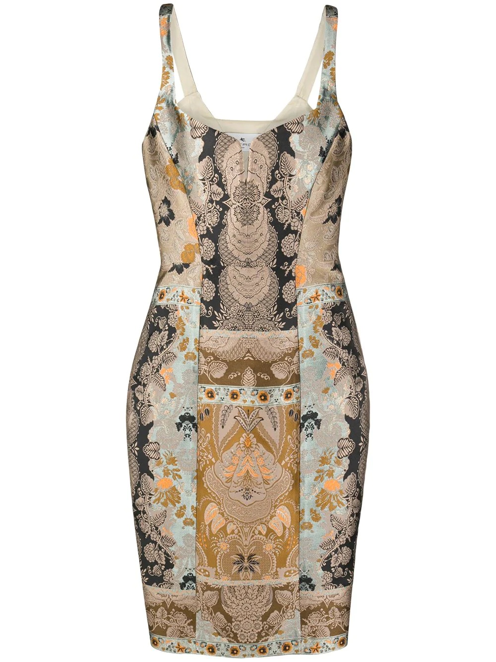 jacquard print dress - 1