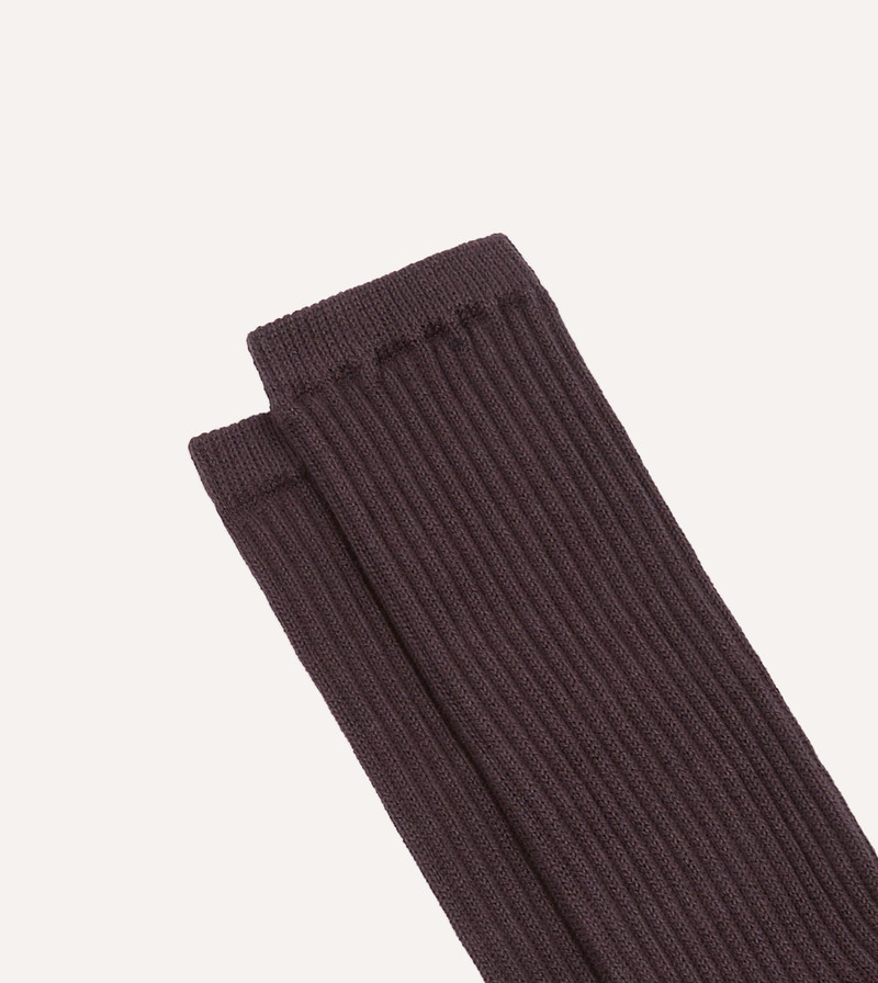 Dark Purple Cotton Sports Socks 3