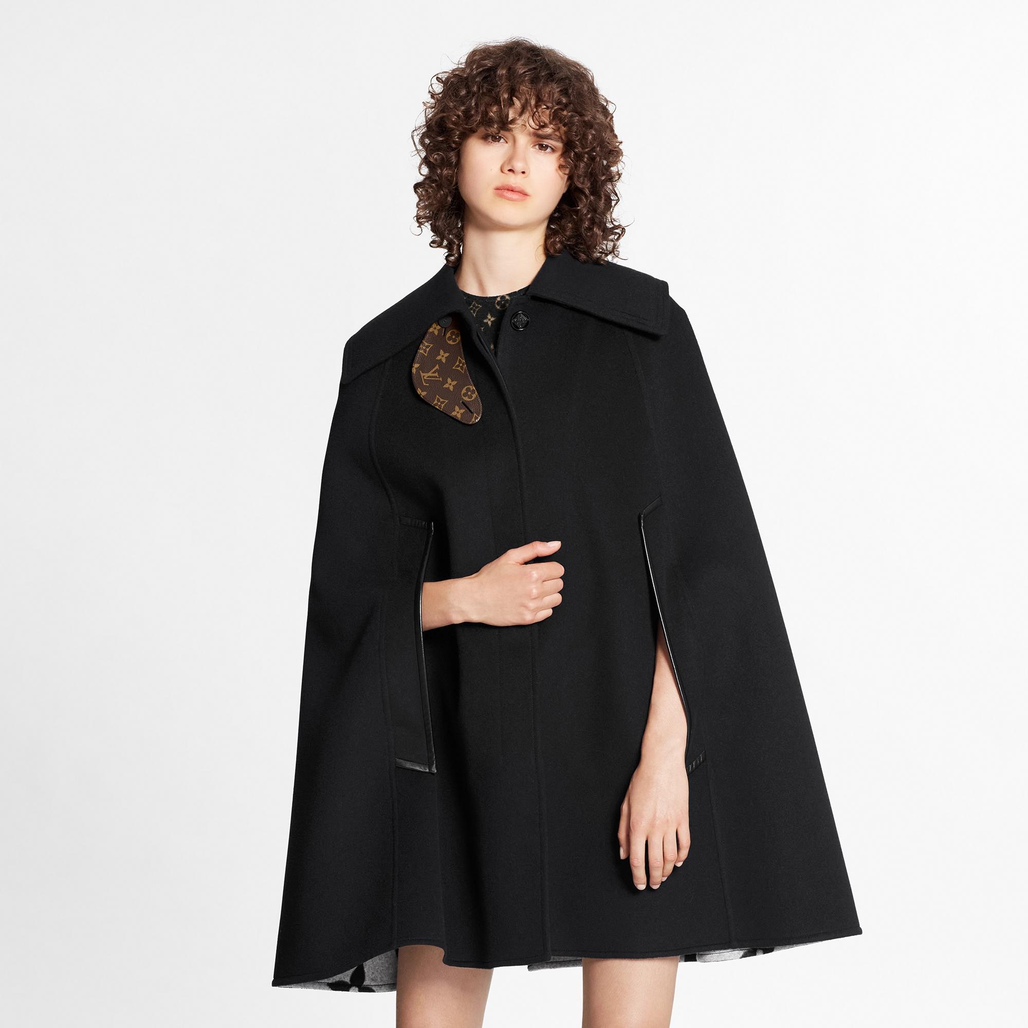 Wide Collar Sleek Cape Coat  - 3