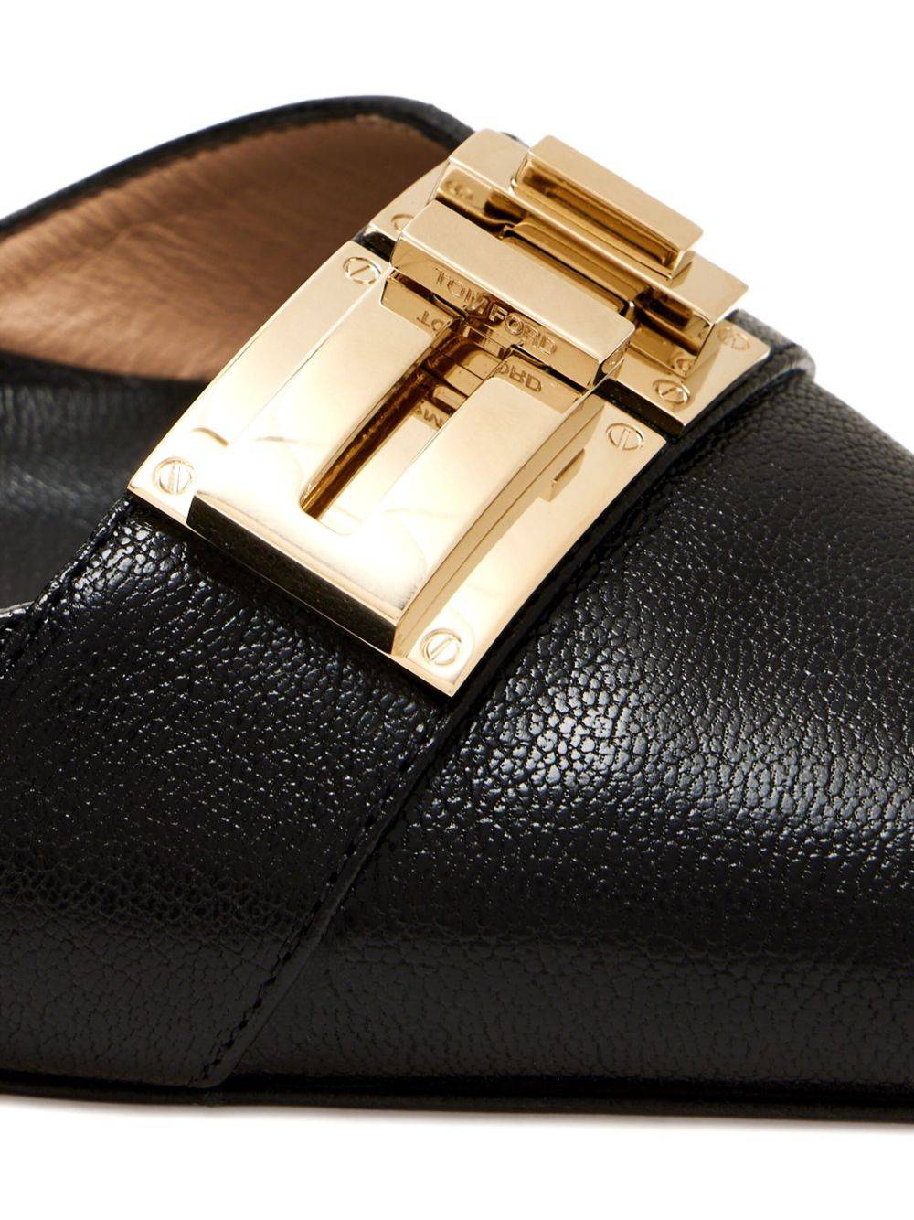105mm buckle leather pumps - 4