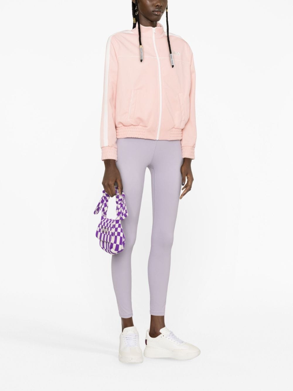 logo-embroidered zip-up jacket - 3