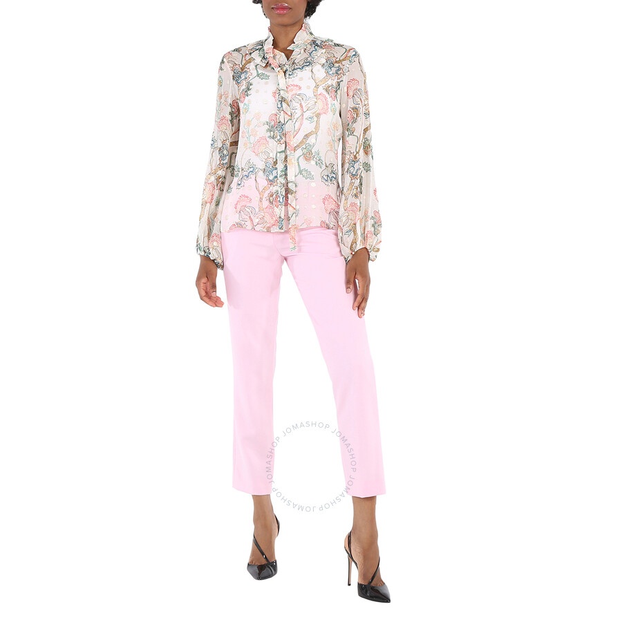 Chloe White Printed Blouse - 4