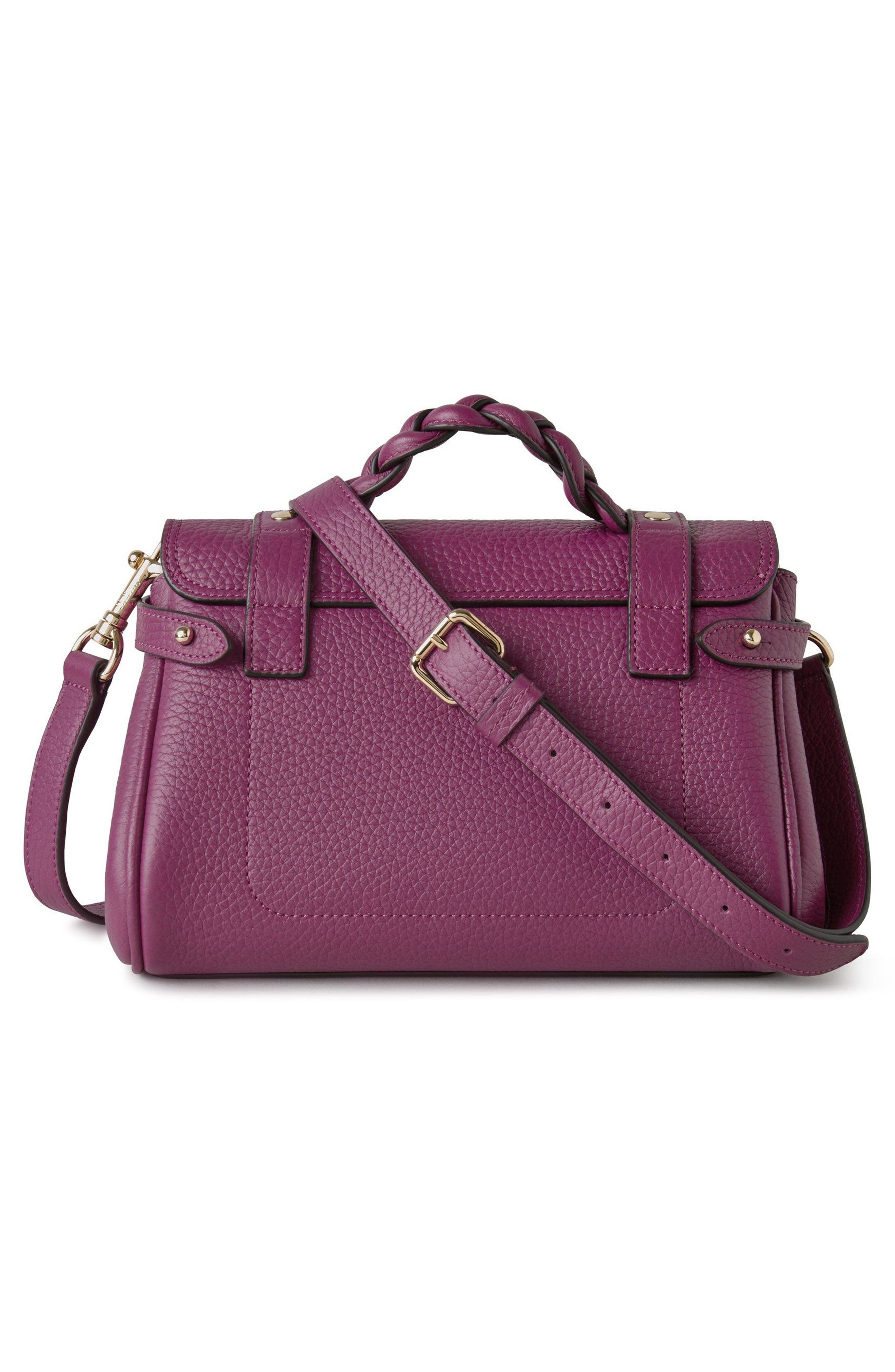 Mulberry Mini Alexa Leather Satchel in Orchid Bloom at Nordstrom - 3