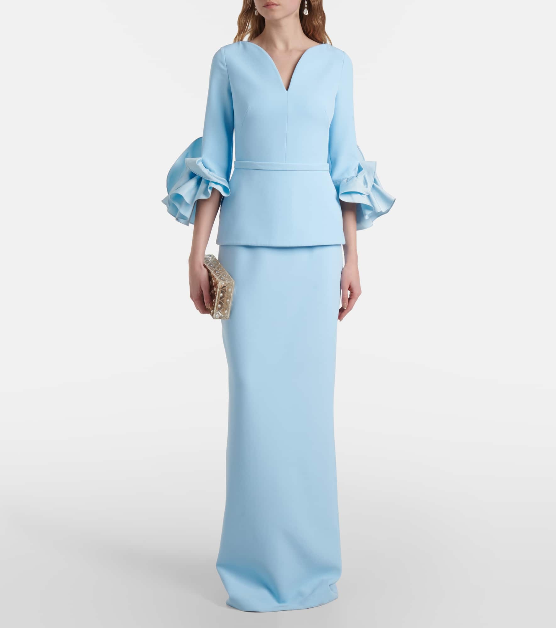 Clemence ruffled crêpe gown - 2