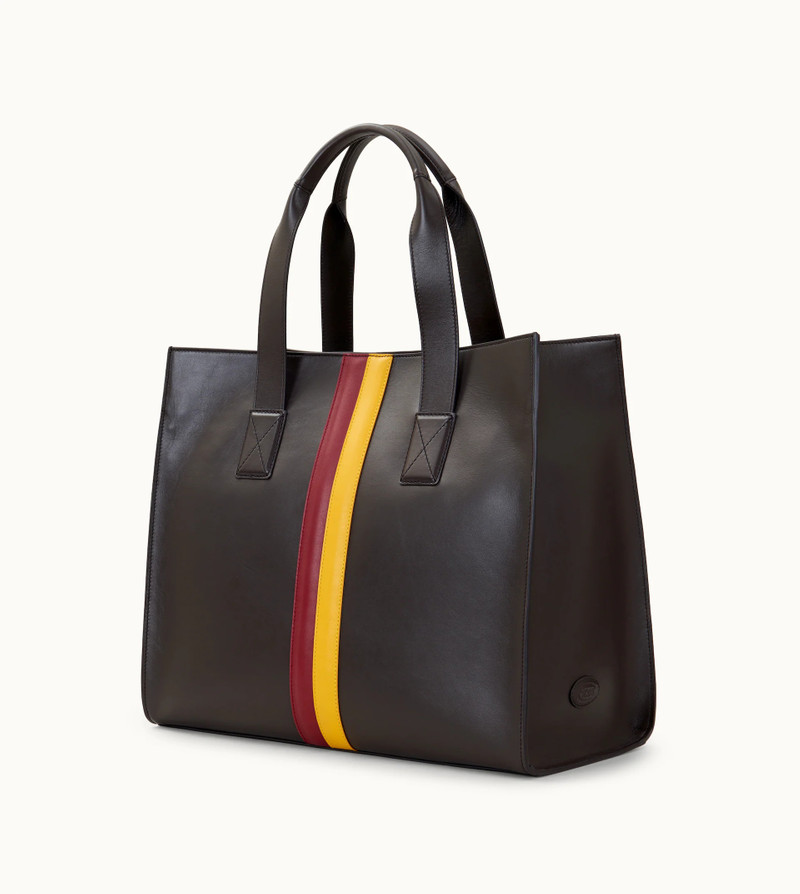 SHOPPING BAG MEDIUM - BROWN, RED, YELLOW 3