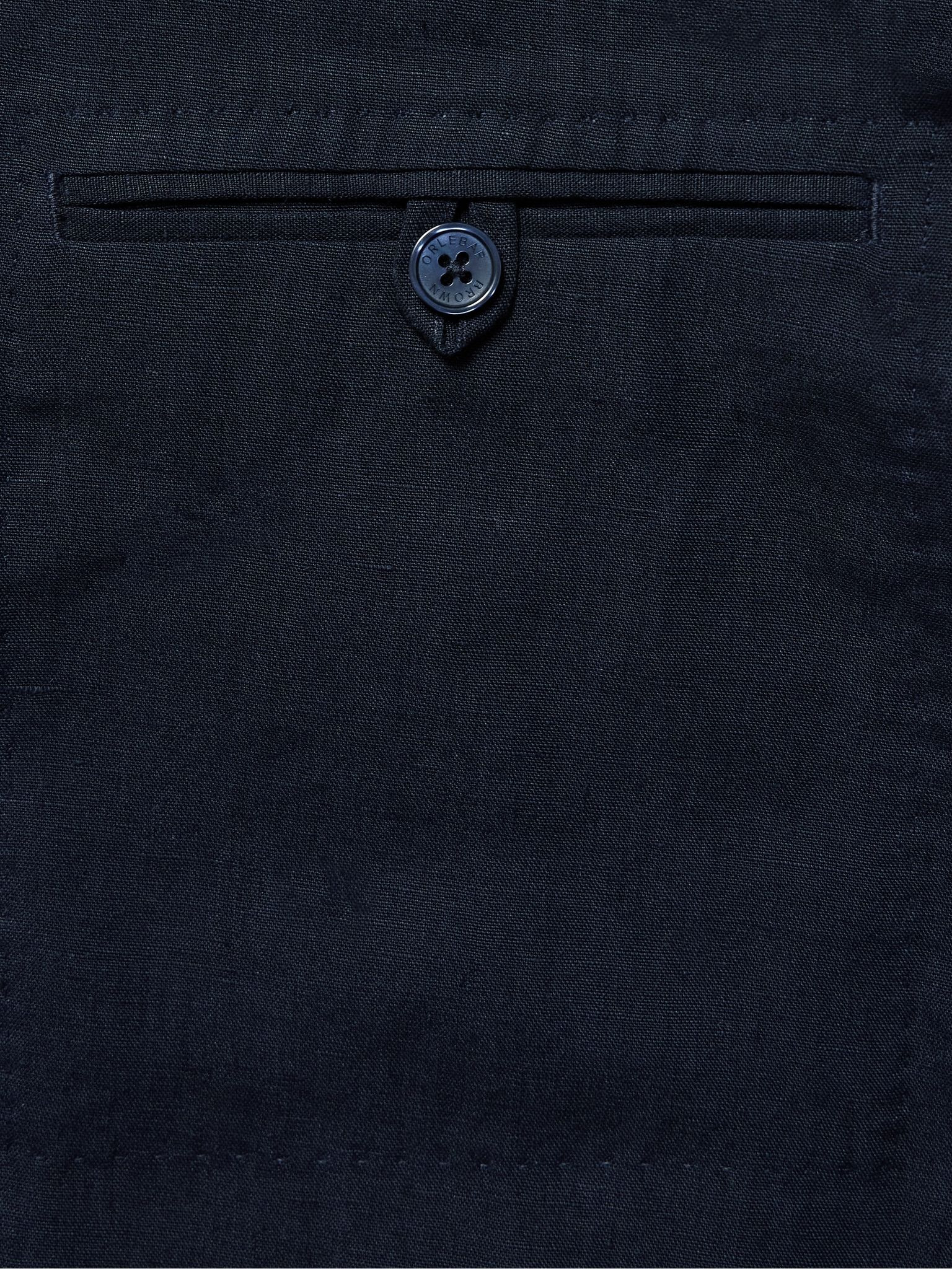 Garret Unstructured Linen Suit Jacket Navy - 6