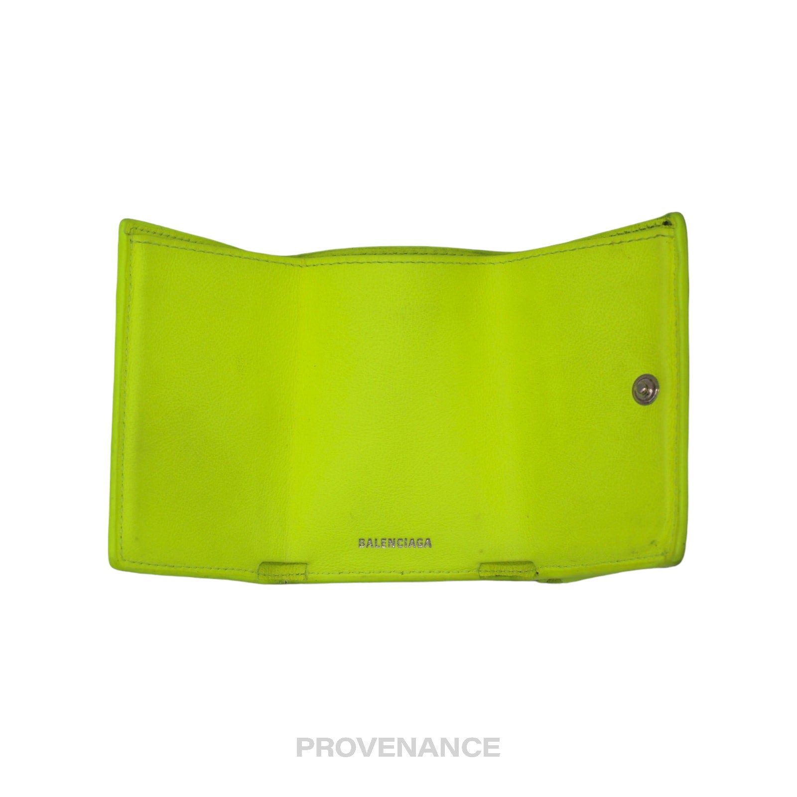 Balenciaga Papier Mini Wallet - Neon Leather - 5