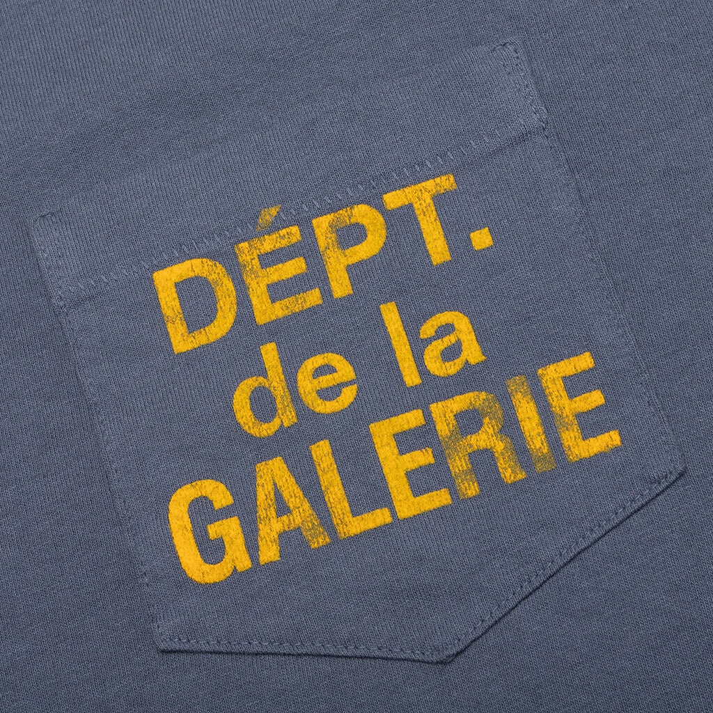DE LA GALERIE L/S POCKET TEE - NAVY - 3