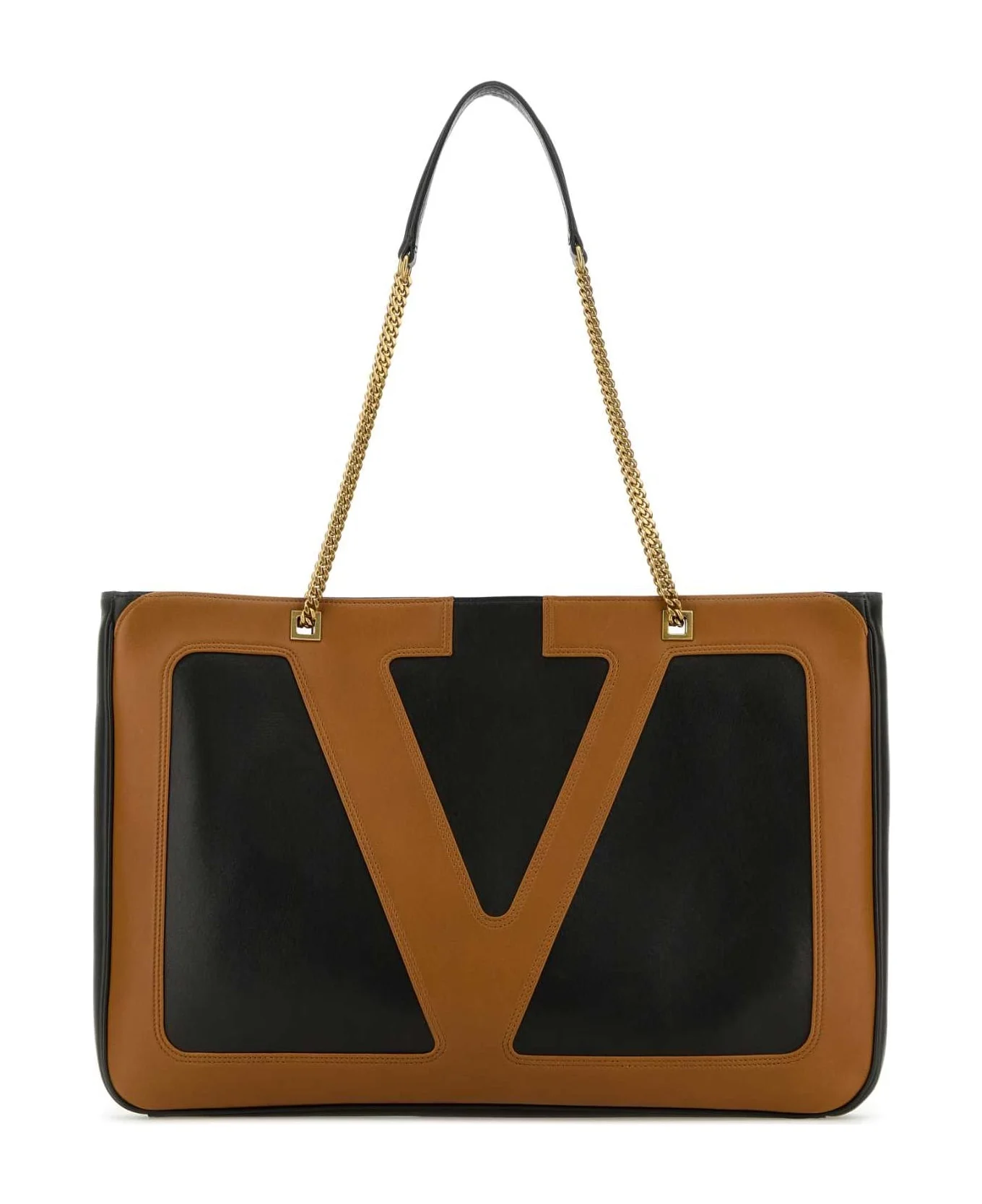 Black Nappa Leather Large Viva Superstar Shopping Bag - 1