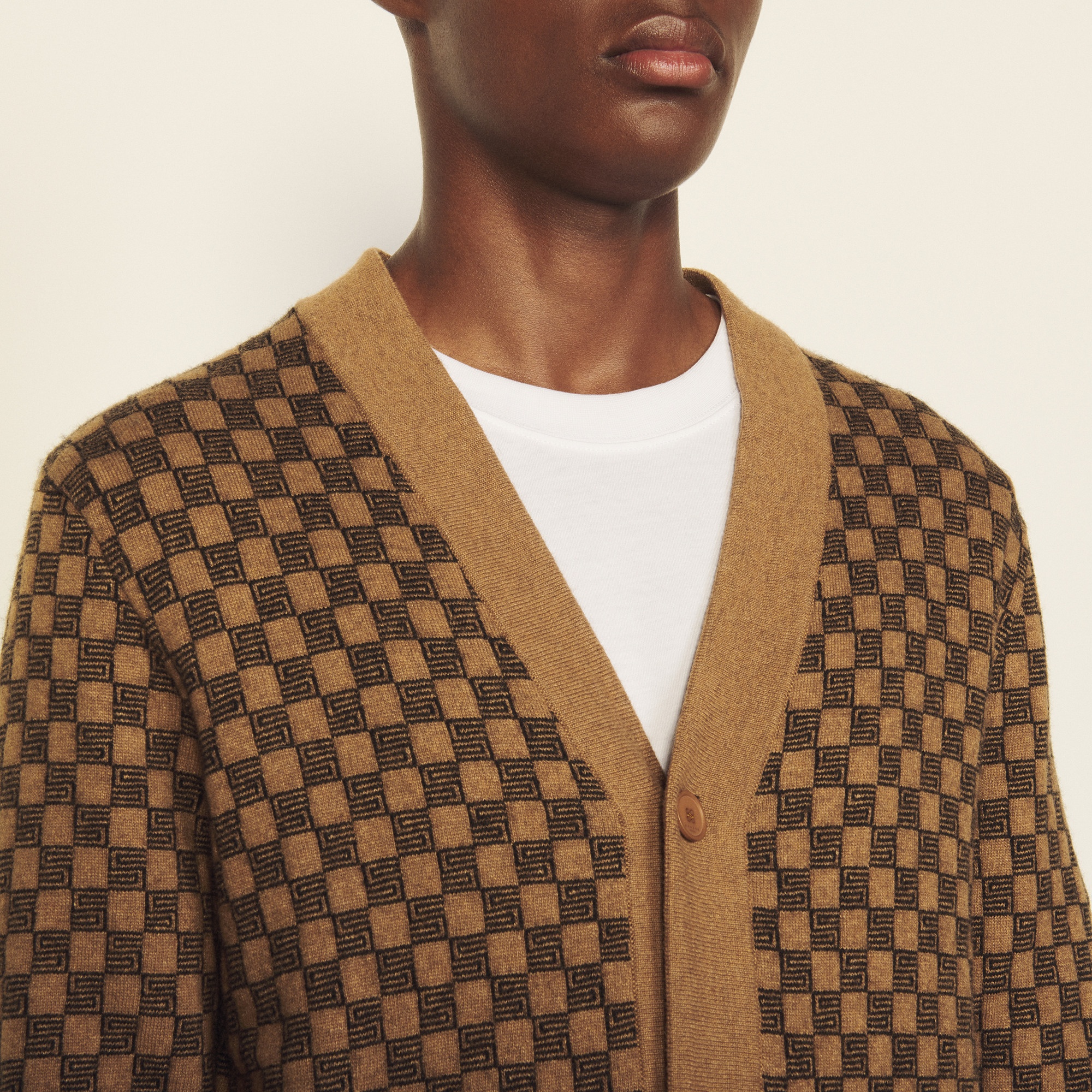 Jacquard knit cardigan - 5