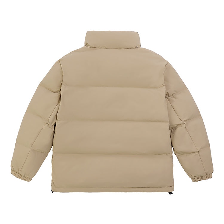 New Balance Logo Warm Down Jacket 'Grey Khaki' 5PC44273-BEI - 4