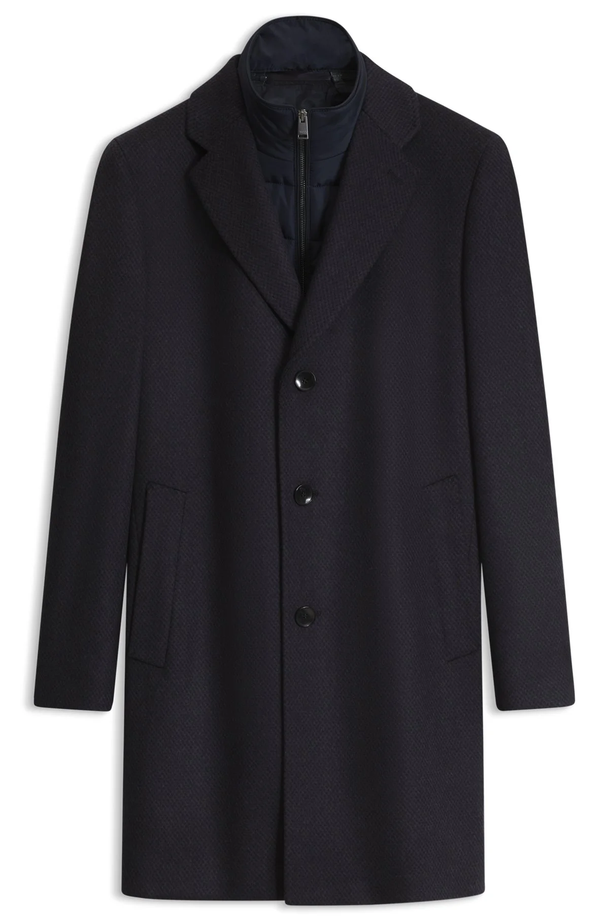 BOSS ONE SLIM-FIT COAT IN WOOL AND CASHMERE - 1