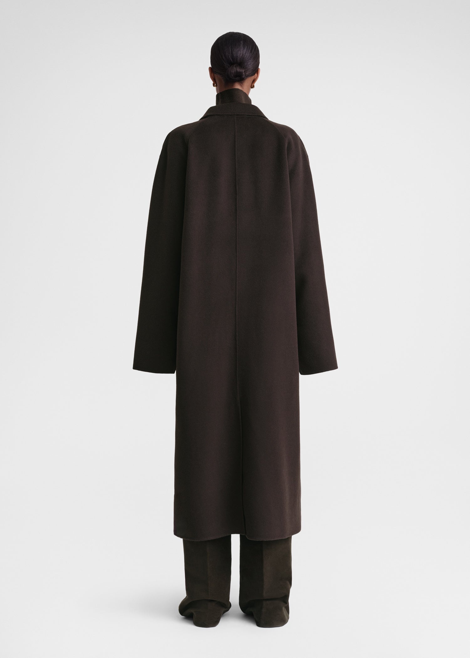 Signature wool doublé coat espresso - 4