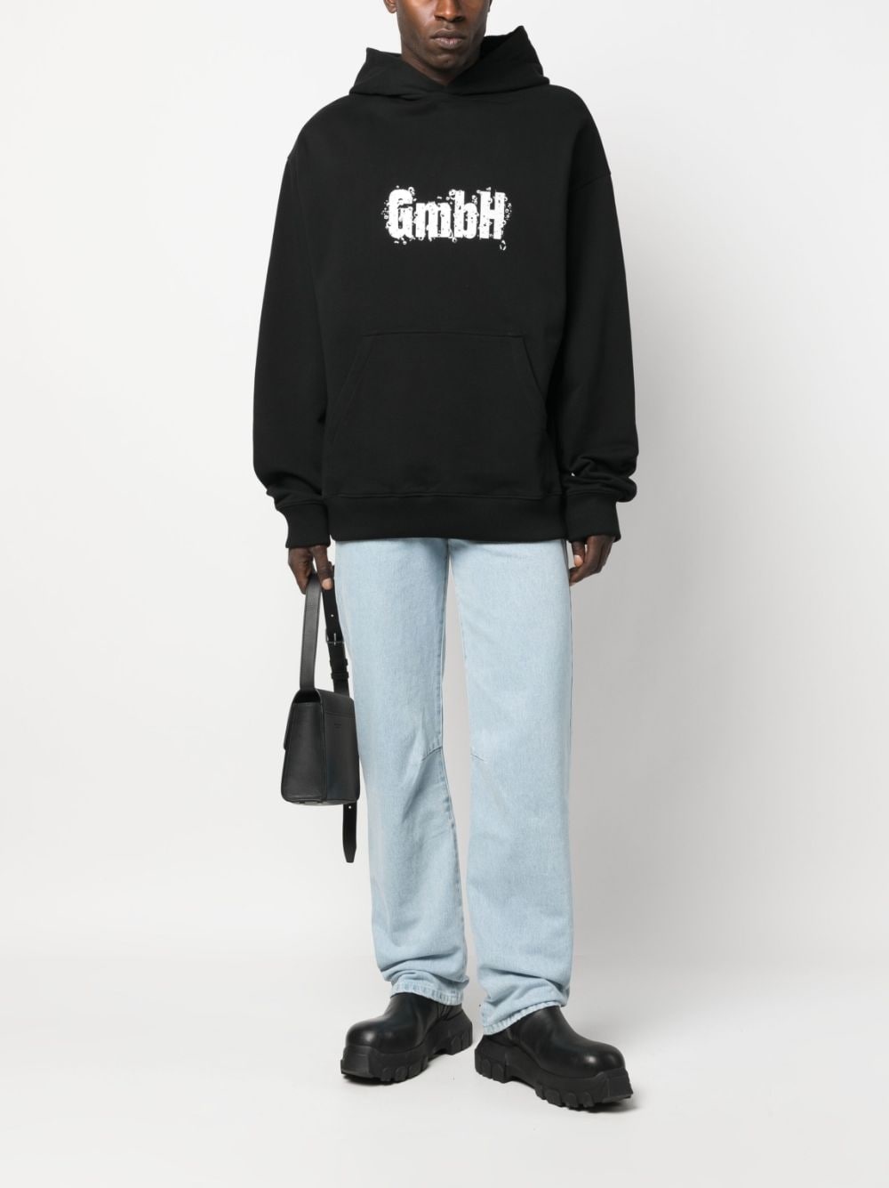 logo-print organic-cotton hoodie - 2