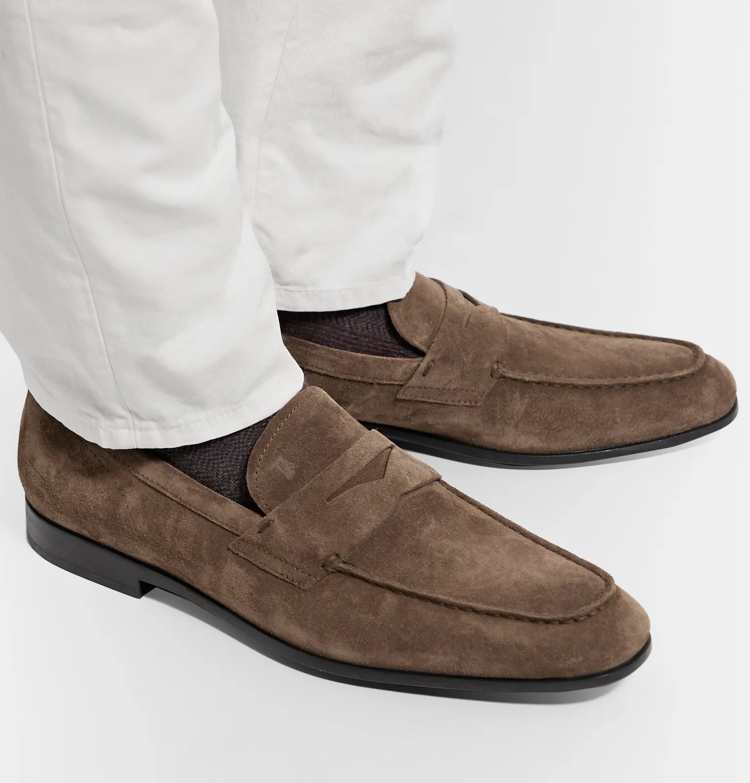 Suede Penny Loafers - 5