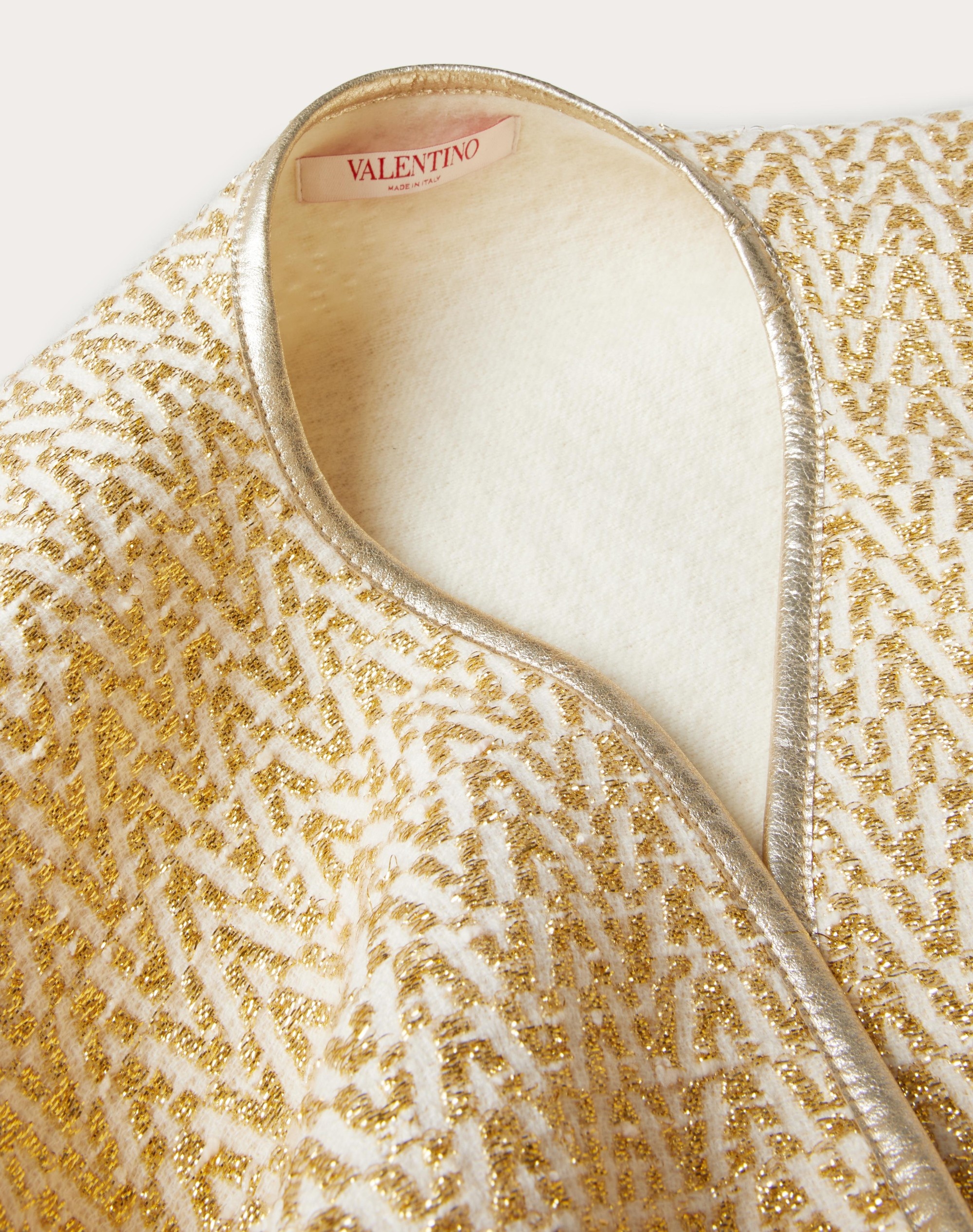 OPTICAL VALENTINO PONCHO IN WOOL AND LUREX BLEND 2