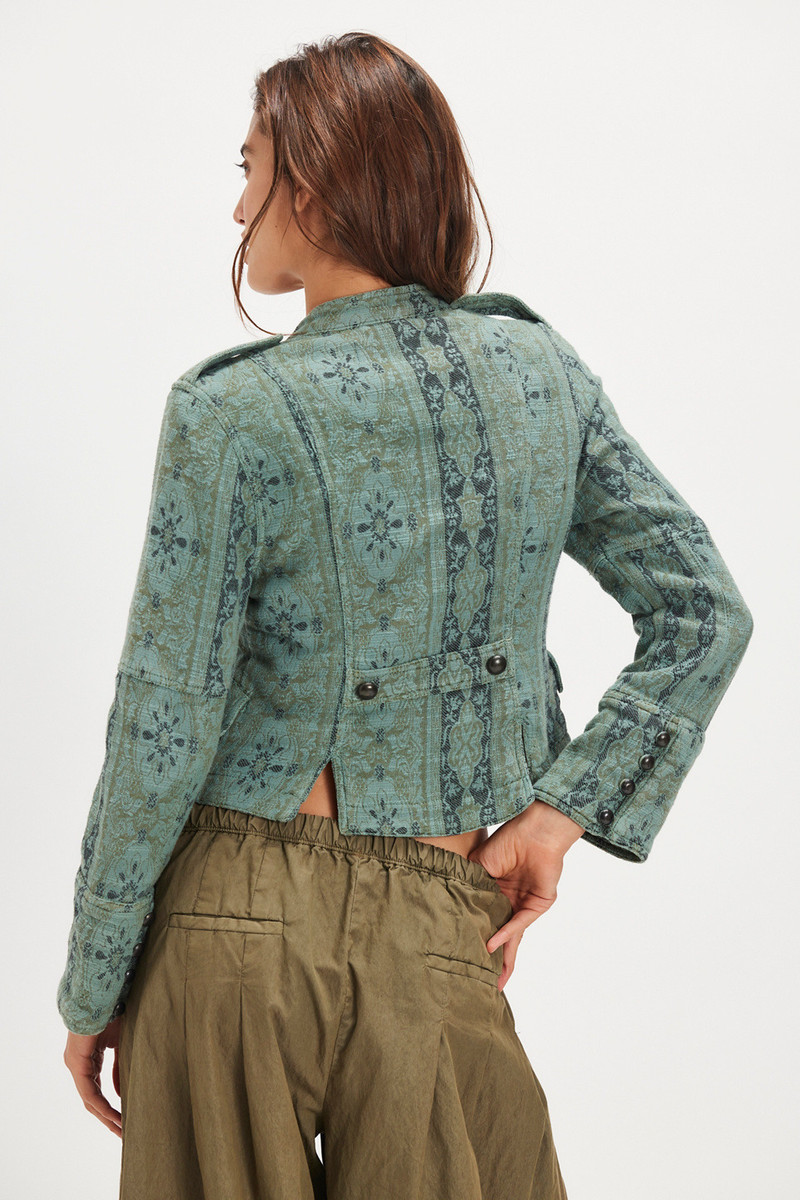 FREE PEOPLE Lotty Jacquard Band Jacket outlook