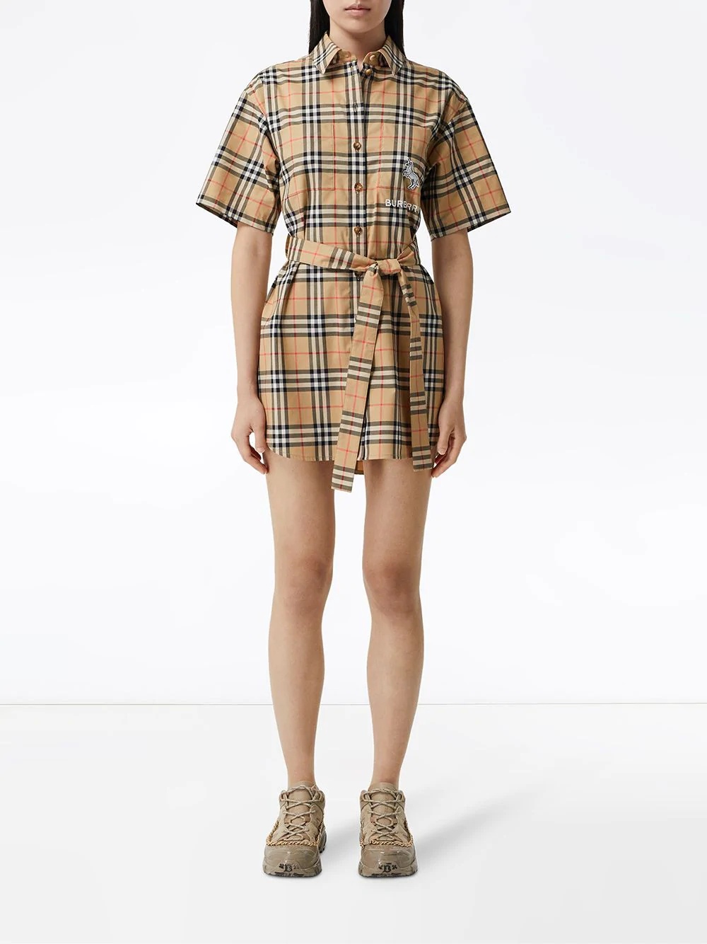 Vintage Check shirt dress - 3