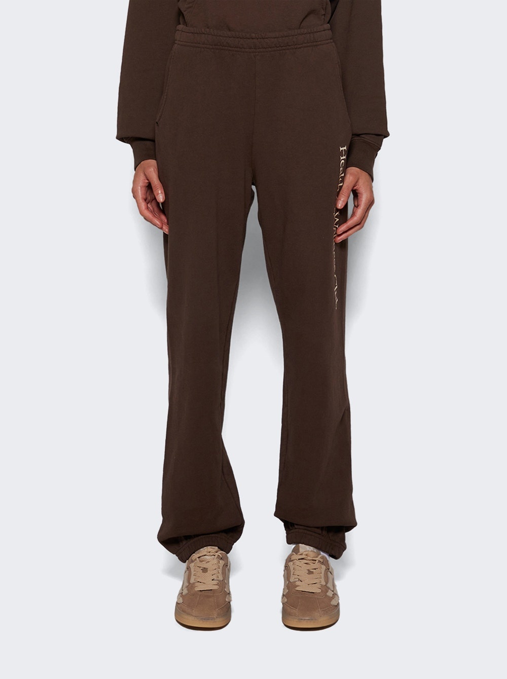 H&w Crest Sweatpants Chocolate And Cream - 3