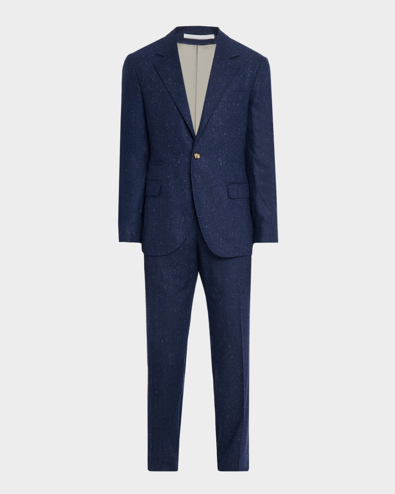 Men's Wool and Cashmere Flecked Two-Piece Suit 1