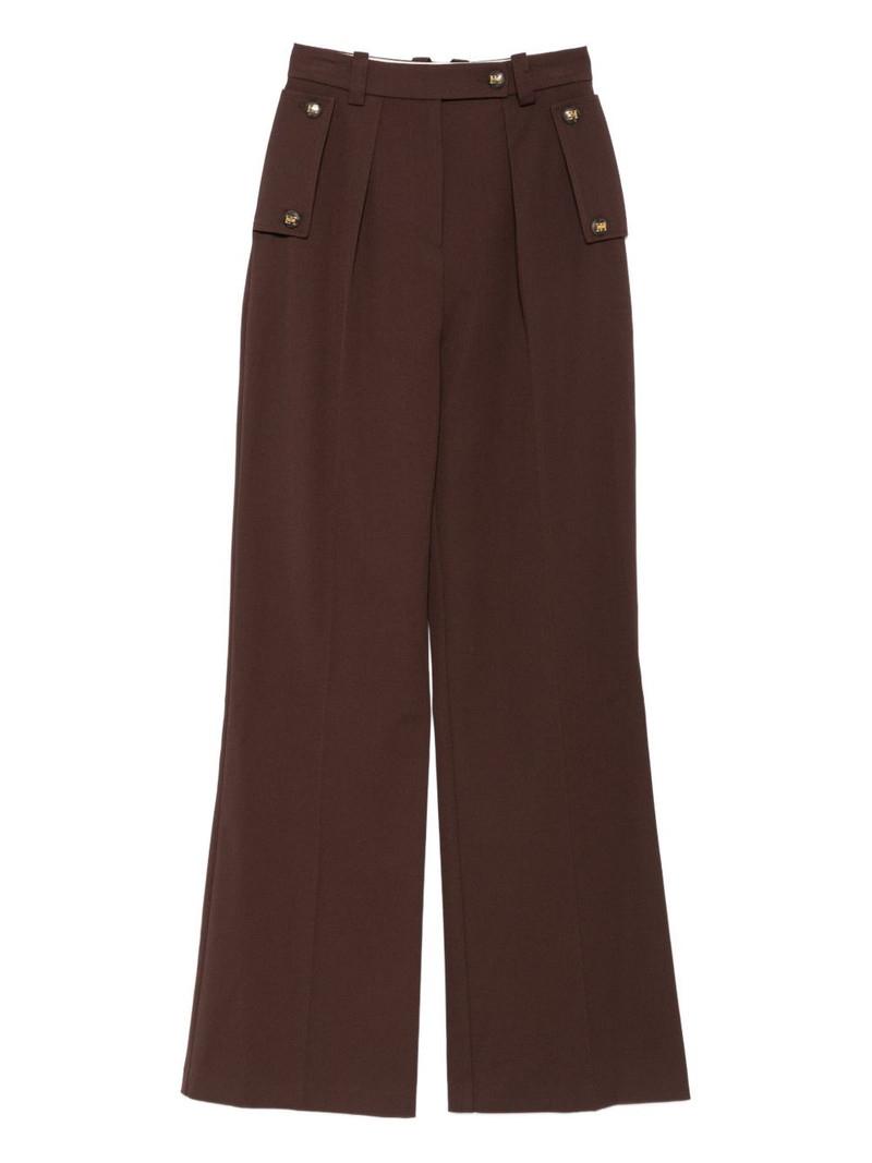 pleated button-detailed trousers 1