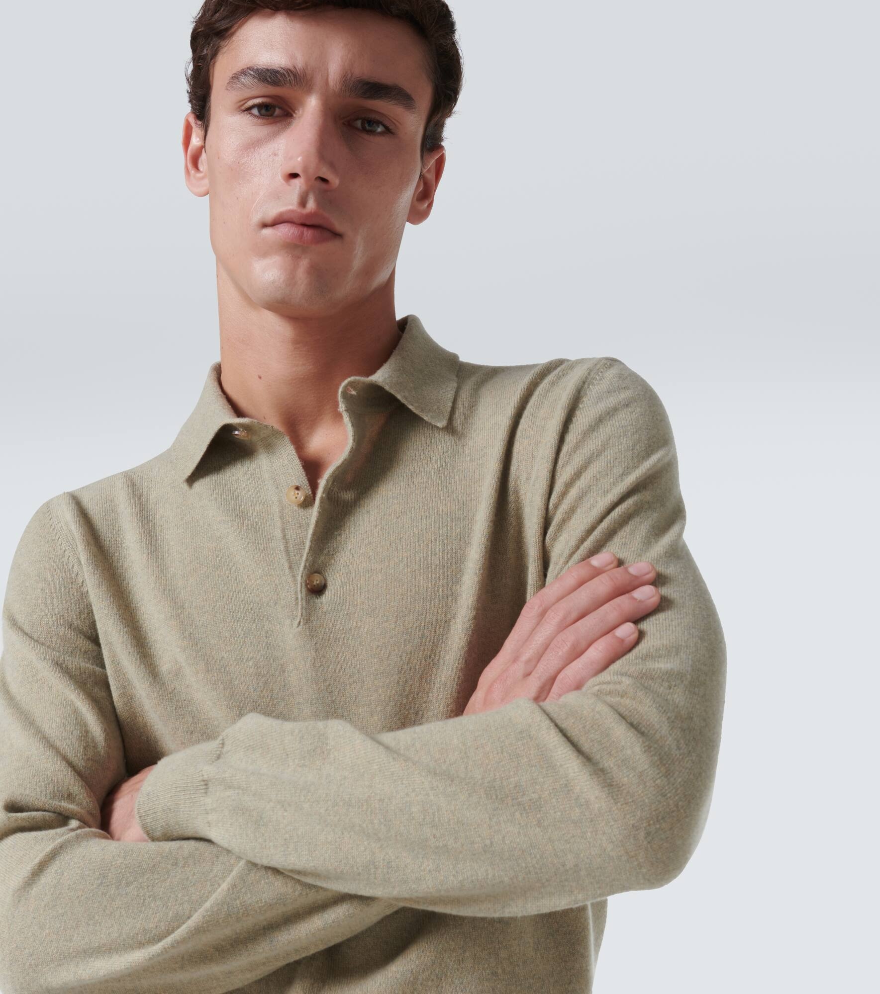 Cashmere polo sweater - 5