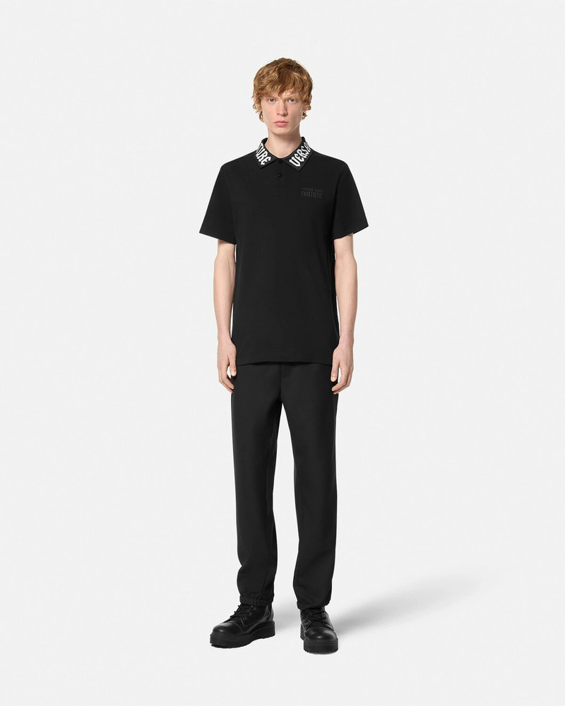 VERSACE JEANS COUTURE Gothic Logo Regular-Fit Polo Shirt outlook