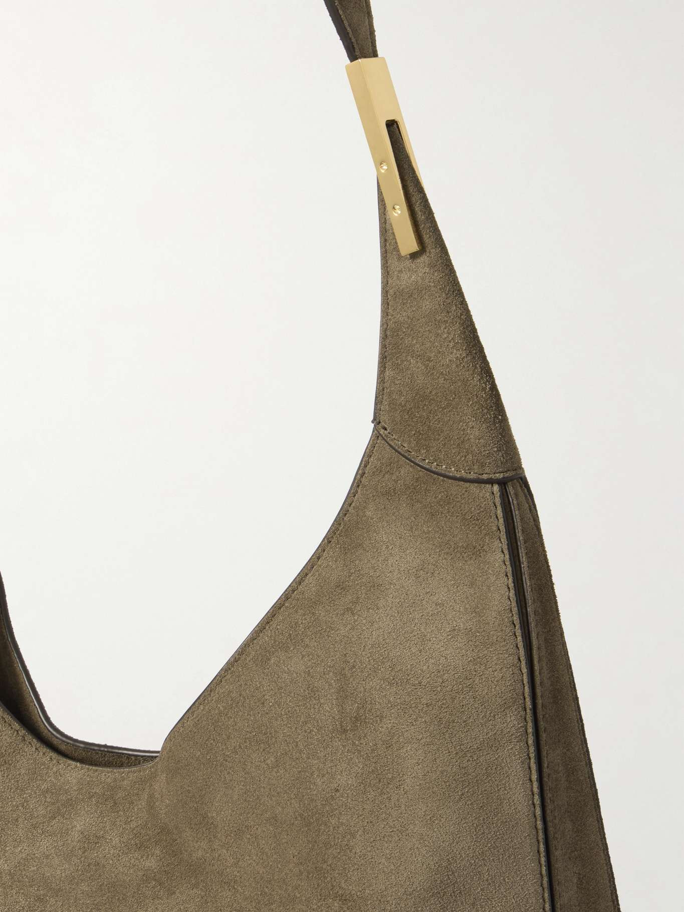Florence suede tote Dark brown - 4