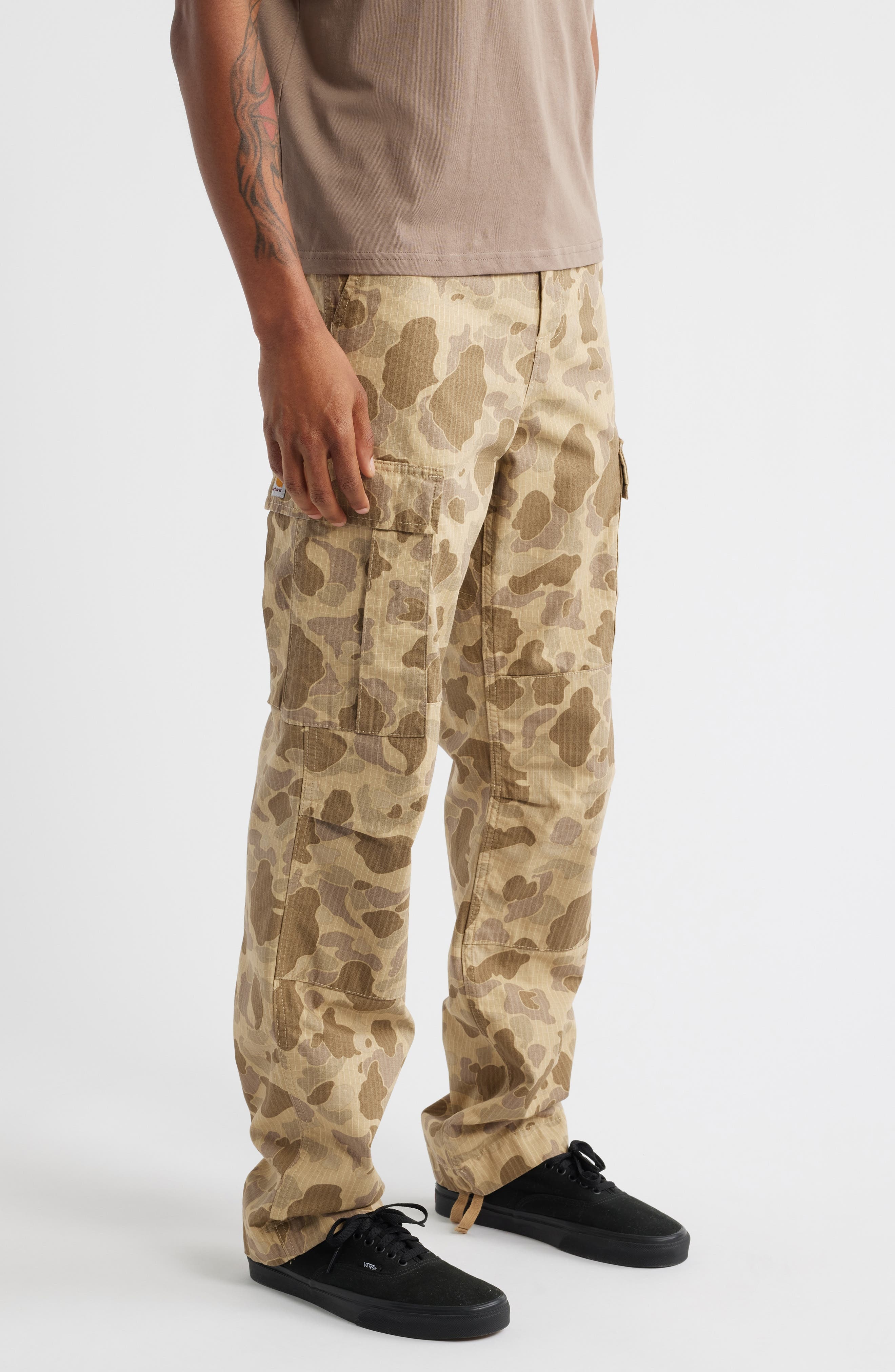 Carhartt Work In Progress Men's Camo Ripstop Cargo Pants in Camo Duck Desert Rinsed at Nordstrom - 2