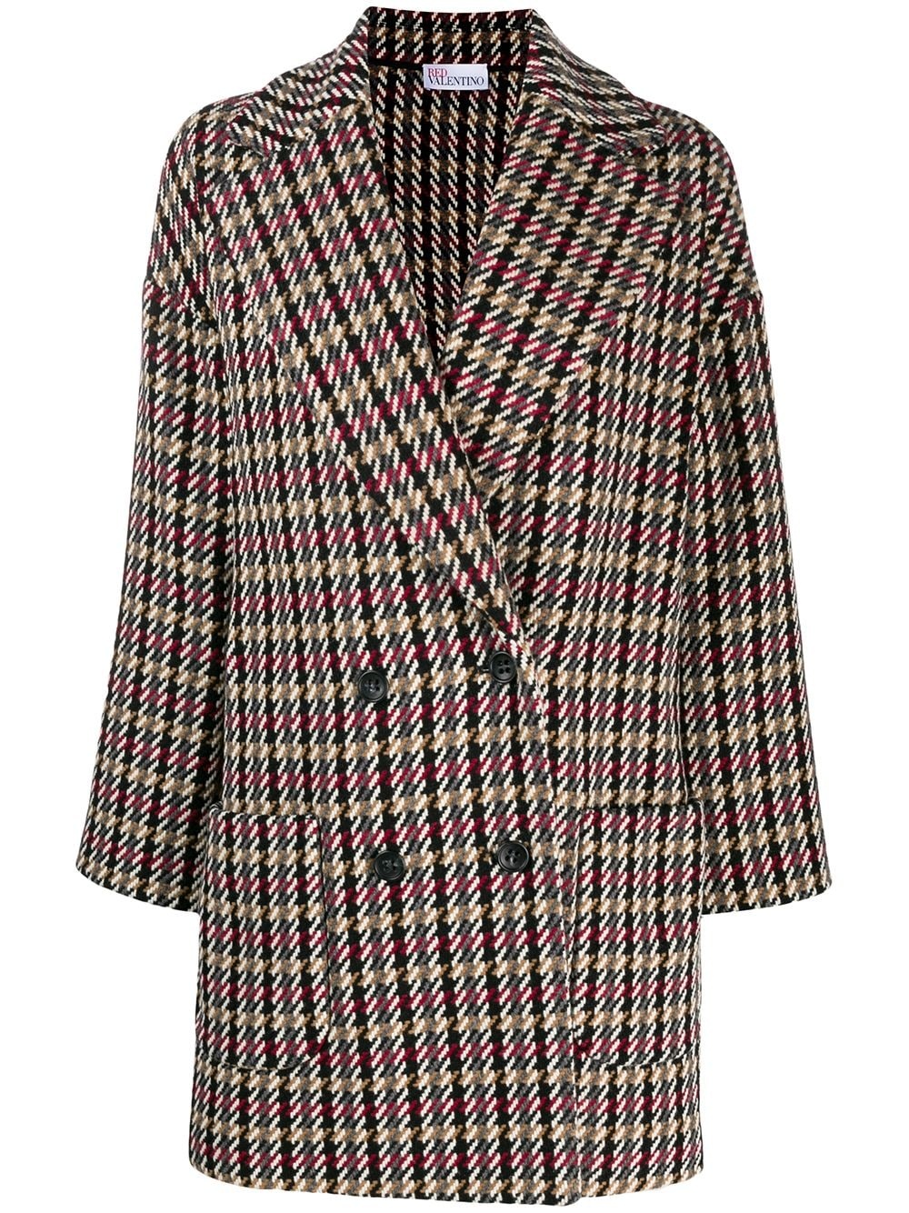 mixed check coat - 1