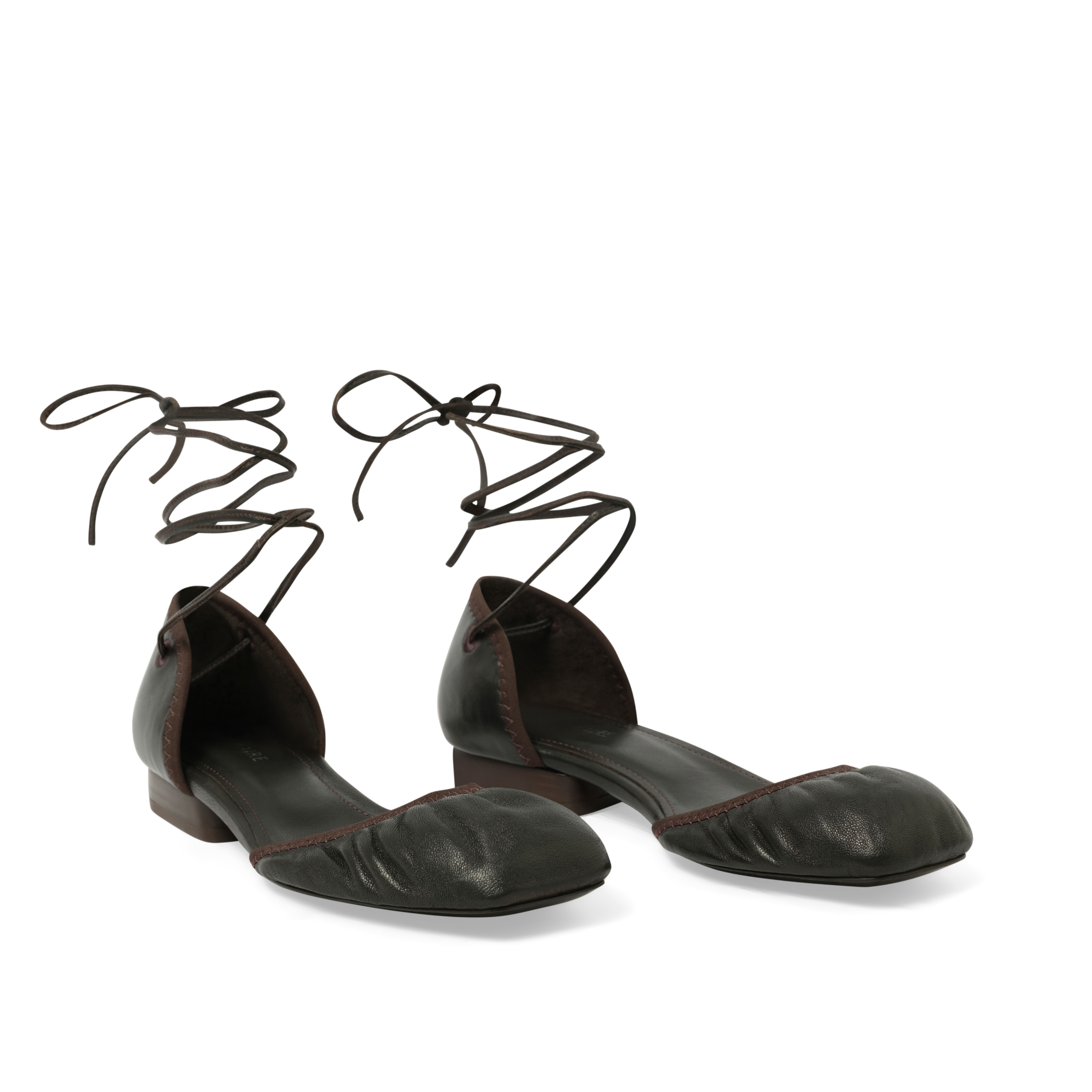 Micro Ballerina Flat in Dark Chocolate - 2