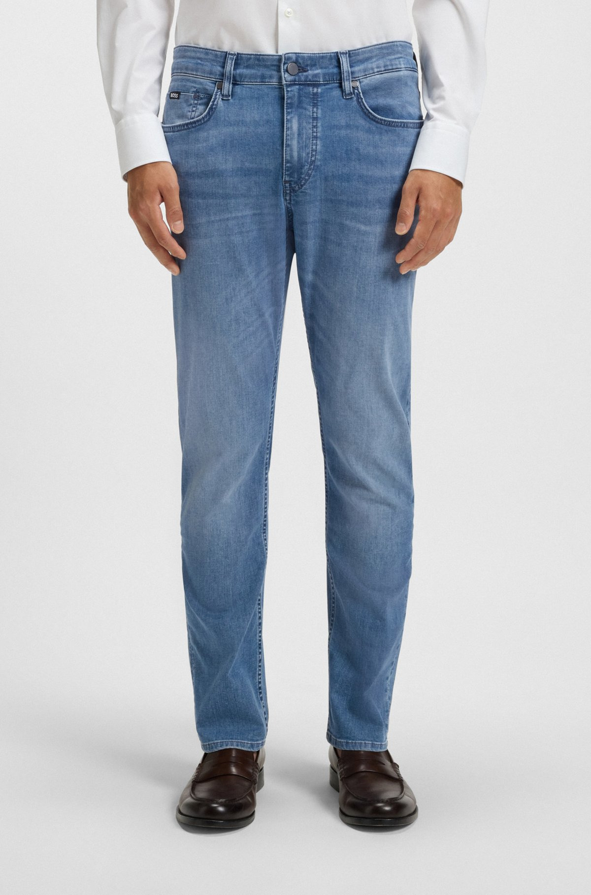 SLIM-FIT JEANS IN BLUE PERFORMANCE DENIM - 2