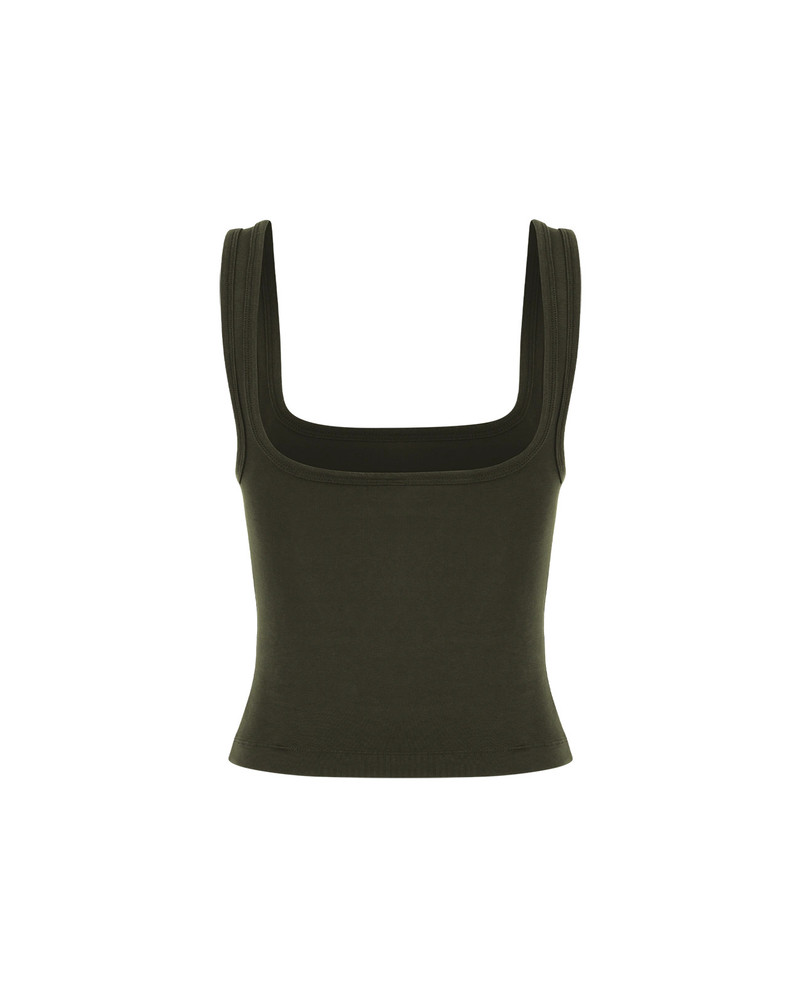 SQUARE NECK TANK MILITARY 3