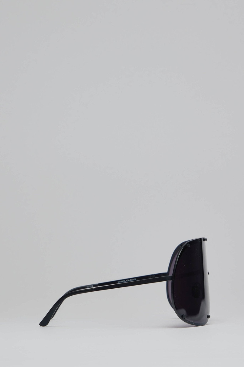 Rick Owens Sunglasses Shield Blk Temple/blk Lens outlook