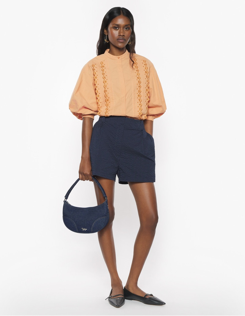 Maison Kitsuné CRAFTED EMBROIDERY MAXI SLEEVE SHIRT outlook