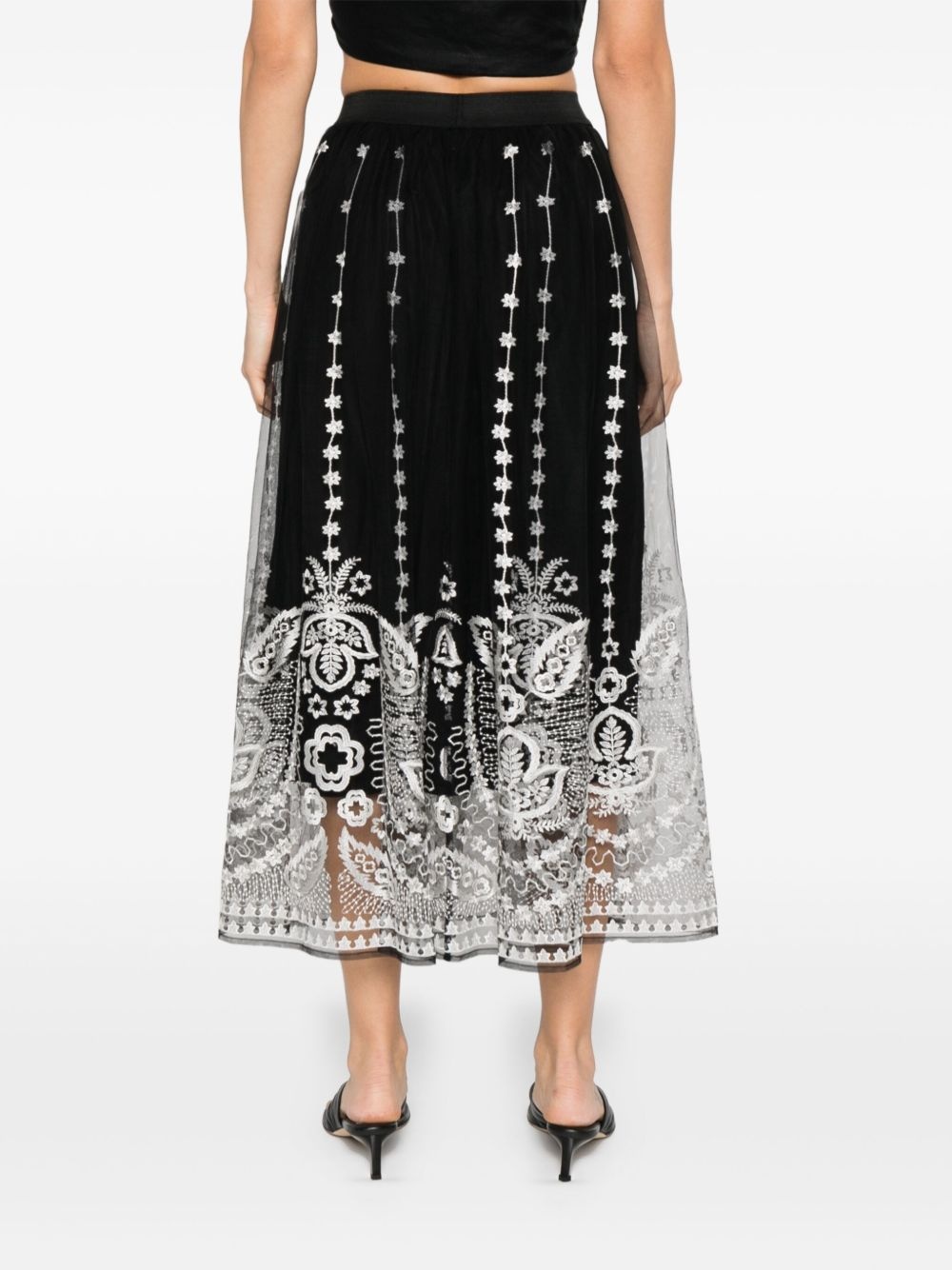lace-detail maxi skirt - 4