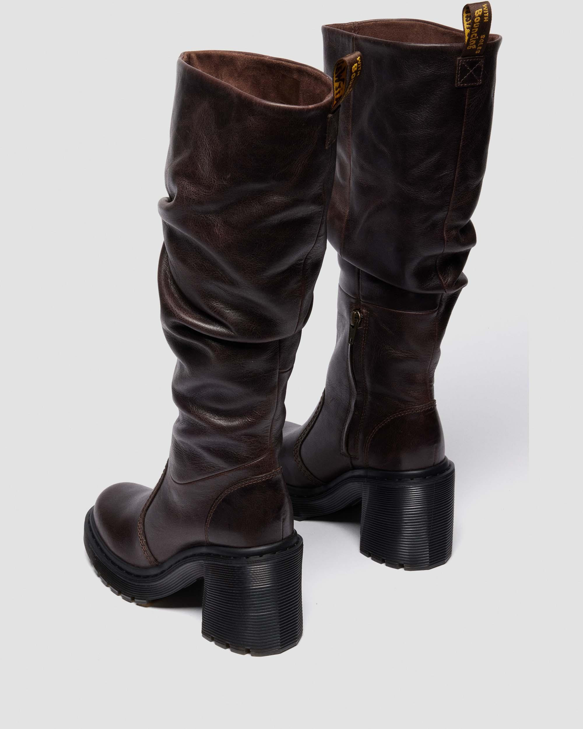 Kasey Kinsley Leather Knee High Heeled Boots - 9