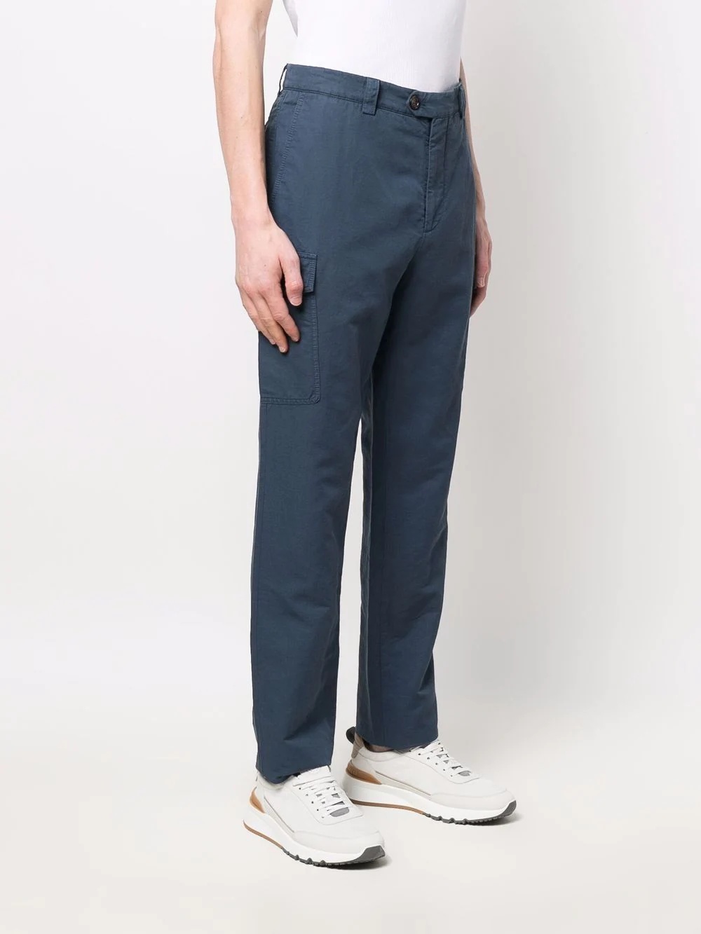 low-rise straight-leg chinos - 3