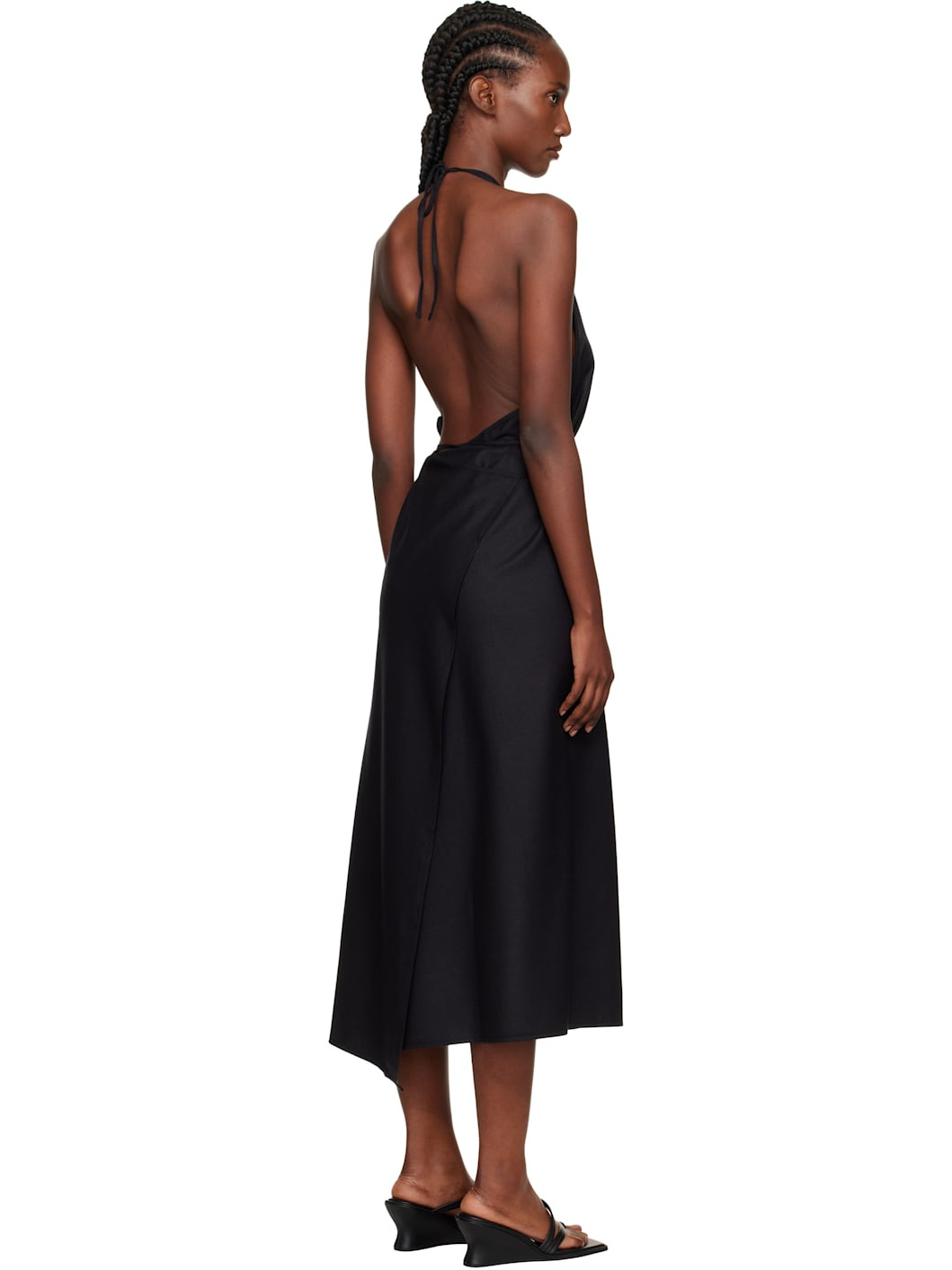 Black Apron Midi Dress - 3