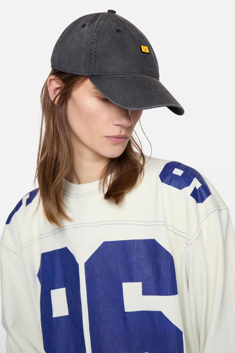 FACE STUD CAP - Washed Black 3