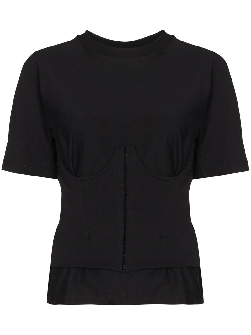 jersey-knit corset T-shirt 1