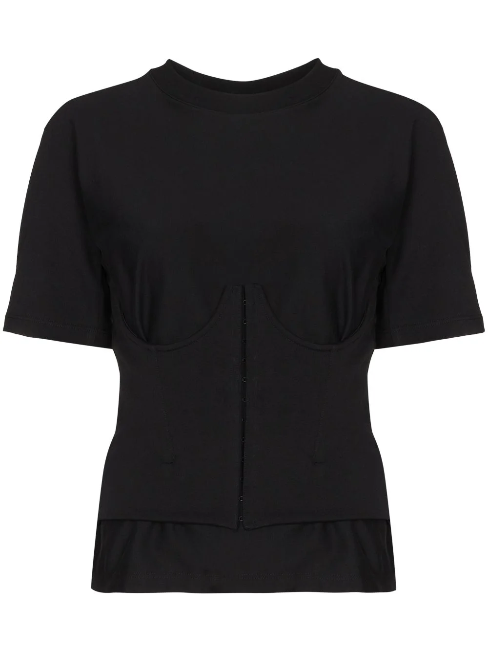 jersey-knit corset T-shirt - 1