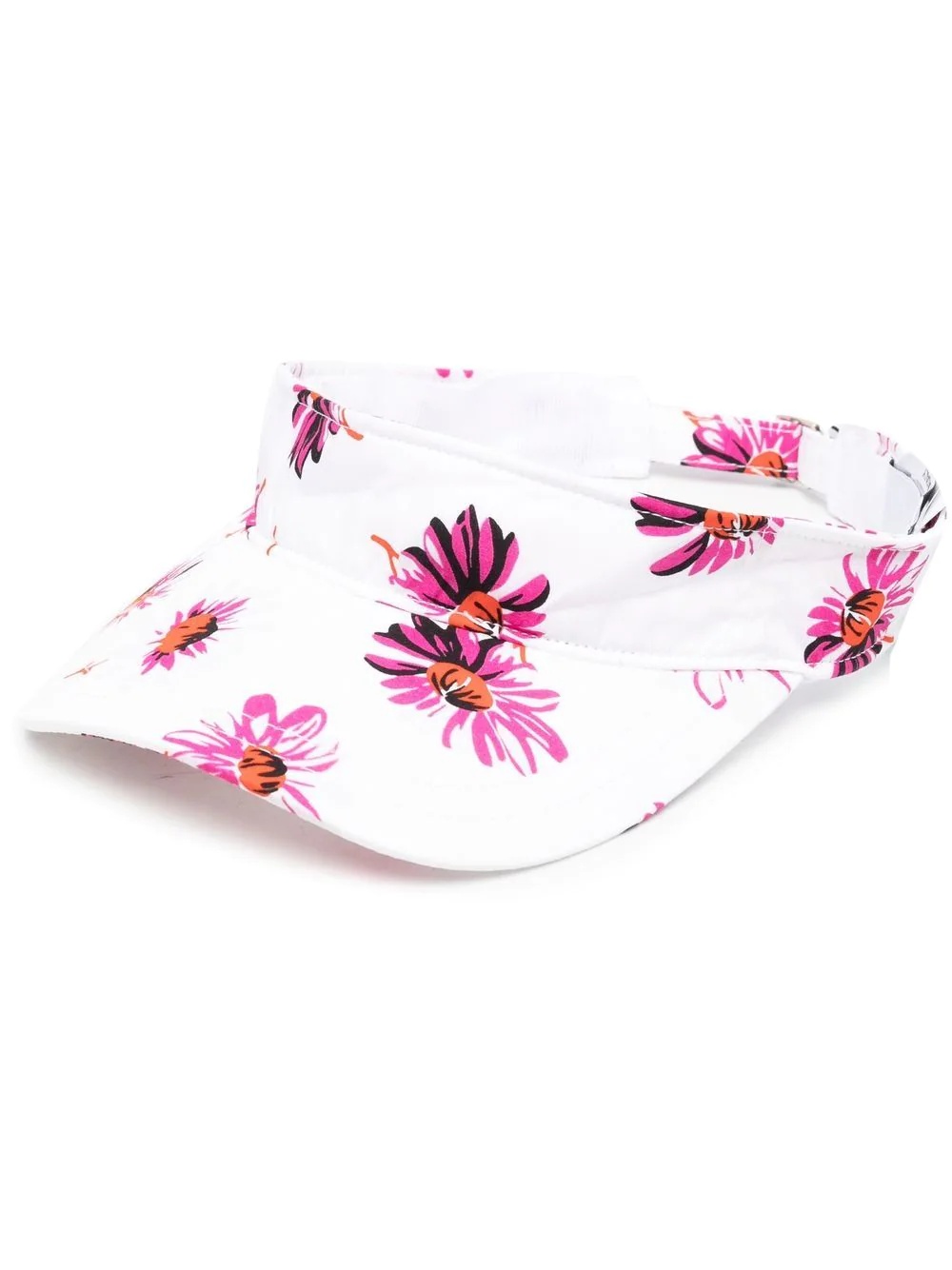 floral-print visor cap - 1