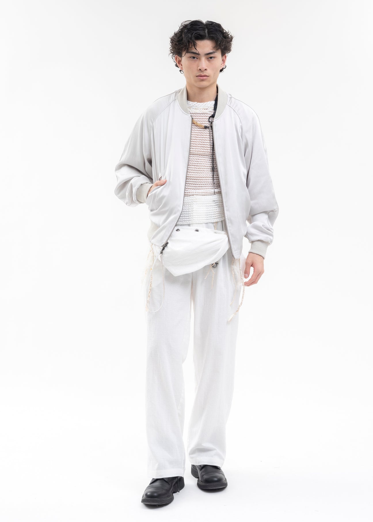 LIGHT GREY REVERSIBLE BOMBER JACKET - 9