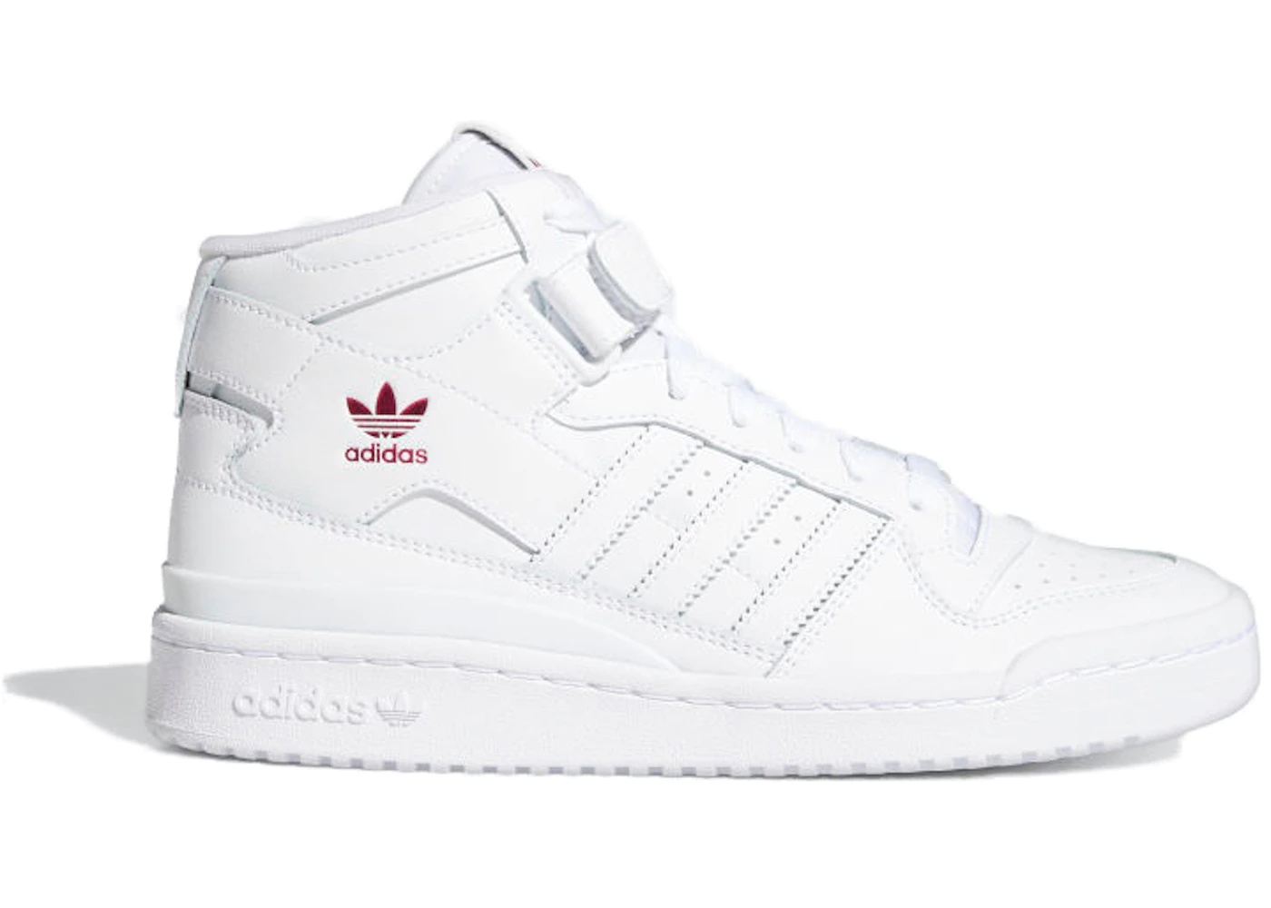 adidas Forum Mid White Shock Pink (Women's) - 1