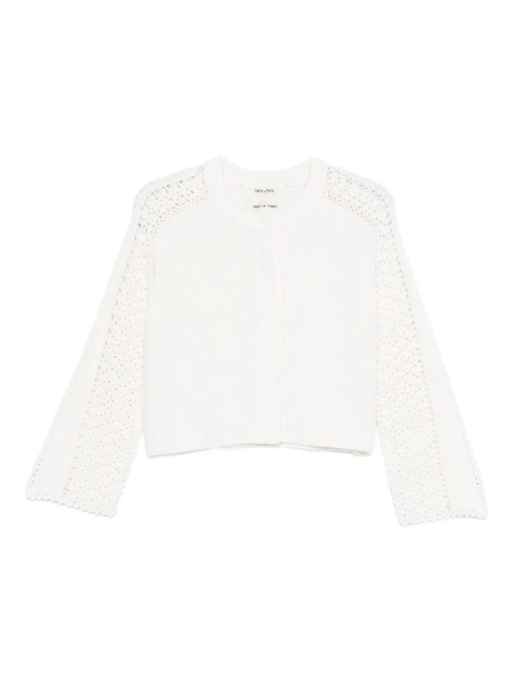 openwork-sleeve cardigan - 1