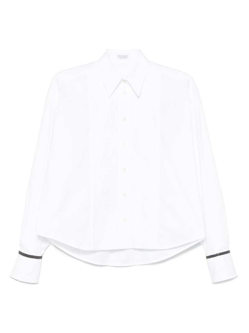 pintuck-detailed shirt 1